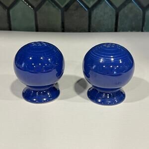 Fiesta Salt and Pepper Shakers Vintage Cobalt Blue